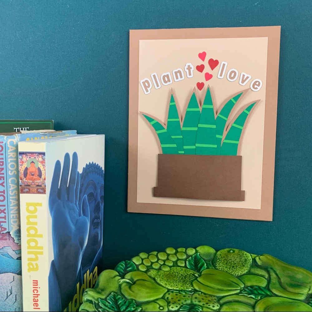 Plant Love Cactus wall hanging